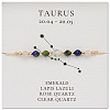 Natural stone constellation bracelet with 12 zodiac signs X-NR2952-3-1