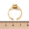 Real 18K Gold Plated 304 Stainless Steel Cuff Ring Components X-STAS-A191-12B-G-3