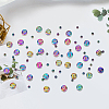 104Pcs Flat Round with Letter Electroplated Glass Beads GLAA-PA0001-81-7