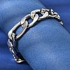 201 Stainless Steel Curb Chain Bracelets for Men STAS-T077-22A-03P-3
