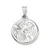 304 Stainless Steel Pendants Rhinestone Settings SA-CBA34D4-04P-1