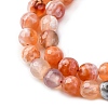 Faceted Natural Fire Crackle Agate Beads Strands X-G-F447-6mm-B03-6
