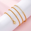 Brass Rope Chains Necklaces for Women NJEW-D302-03G-5