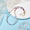Faceted Round Natural Agate(Dyed & Heated) Beaded Necklaces for Women NJEW-JN04659-04-3