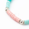 Handmade Polymer Clay Heishi Beaded Stretch Bracelets Sets BJEW-JB06146-3