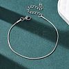 304 Stainless Steel Snake Chain Bracelets for Women BJEW-G775-02P-3