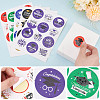 10 Sheets 5 Colors Graduation Theme Round Dot Paper Stickers DIY-CP0007-86-4