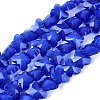 Opaque Glass Beads Strands GLAA-N073-01G-1