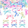 60Pcs 6 Colors Acrylic Bowknot Cabochons MACR-TA0002-89-1