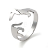 Non-Tarnish 304 Stainless Steel Cuff Rings RJEW-G299-01P-1
