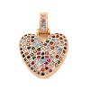 Brass Micro Pave Cubic Zirconia Pendants KK-C076-29V-G02-1