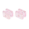 UV Plating Transparent Acrylic European Beads OACR-M027-02H-01-2