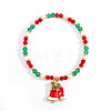 Christmas 304 Stainless Steel Enamel Charm Bracelets UB9806-3-1