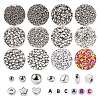  1550Pcs 12 Style Plating ABS & CCB Plastic Beads FIND-TA0002-43-11