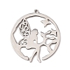 304 Stainless Steel Pendants STAS-F367-07P-1