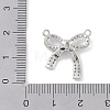 Brass Micro Pave Clear Cubic Zirconia Pendants KK-U008-01B-P-3