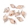 Electroplated Natural Shell Pendants BSHE-T015-09-1