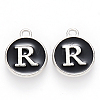 Platinum Plated Alloy Charms LS-ENAM-S118-02R-P-1