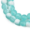 Frosted Crackle Glass Beads Strands GLAA-U001-8mm-M02-2