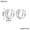304 Stainless Steel & Shell Pearl Cuff Earrings for Women STAS-OY016-05P-2