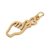Ion Plating(IP) 304 Stainless Steel Pendants STAS-R135-09G-2