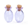Oval Glass Cork Bottles Ornament AJEW-O032-03H-1