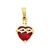 Brass Glass Pendants KK-P343-09C-G-1