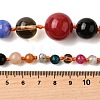 Natural Mixed Stone & Glass Round Beads Strands G-C188-01-5