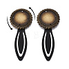 Alloy & Iron Bookmark Cabochon Settings PALLOY-N184-09AB-4