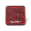 Square with Empowered Women Empower Women Enamel Pin JEWB-G018-10EB-1