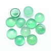 Natural Dyed & Heated Green Onyx Agate Cabochons G-P393-R04-6mm-1