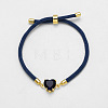 Adjustable Cotton Cord Slider Bracelets WGB6805-04-1
