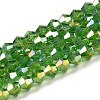 Transparent Electroplate Glass Beads Strands GLAA-F029-2mm-A03-1