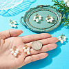 6Pcs Natural Cultured Freshwater Pearl Rice Beaded Pendants PALLOY-TA00380-6