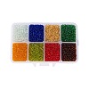 Mixed 12/0 Transparent Round Glass Seed Beads SEED-X0050-2mm-14-1