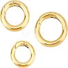 3Pcs 3 Style Ion Plating(IP) 304 Stainless Steel Spring Gate Rings STAS-UN0033-63-1