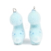 Flocking Opaque Resin Pendants RESI-P053-03F-P-2