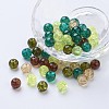 Baking Paint Crackle Glass Beads DGLA-X0006-8mm-10-1