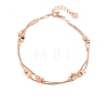 Brass Box Chain Multi-strand Bracelets for Women BJEW-C140-27RG-1