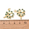 Brass Micro Pave Cubic Zirconia Pendants CU-CBA2F11-20B-G-3