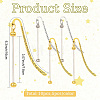 10Pcs 2 Colors Alloy Bookmarks AJEW-YW00005-2