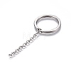 304 Stainless Steel Split Key Ring Clasps STAS-L226-009F-1
