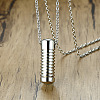 Grooved Column Urn Ashes Pendant Necklace BOTT-PW0001-080P-2