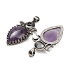 Natural Amethyst Pendants GG-CBACC2B-05AS-05-2