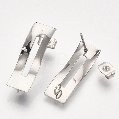 Non-Tarnish 304 Stainless Steel Stud Earring Findings STAS-S079-53B-1