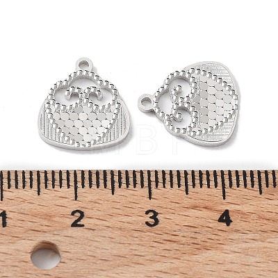 Rhodium Plated 925 Sterling Silver Charms STER-C003-15P-1