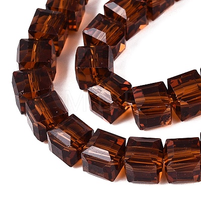 Transparent Glass Beads Strands GLAA-R041-8x8mm-A09-1