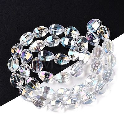 Electroplate Glass Beads Strands EGLA-T028-01A-1