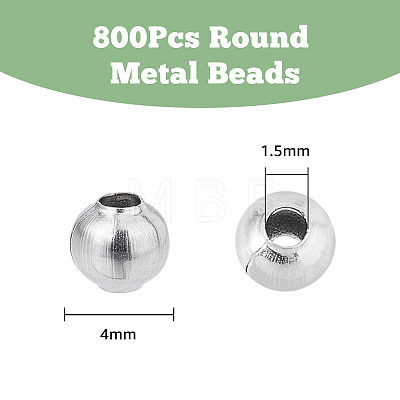 304 Stainless Steel Round Seamed Beads STAS-DC0015-81A-1