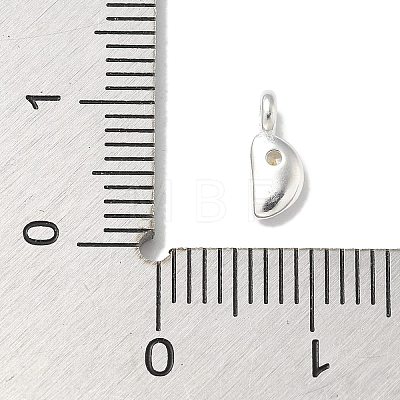 925 Sterling Sliver Cubic Zirconia Moon Charms STER-R002-02S-02-1